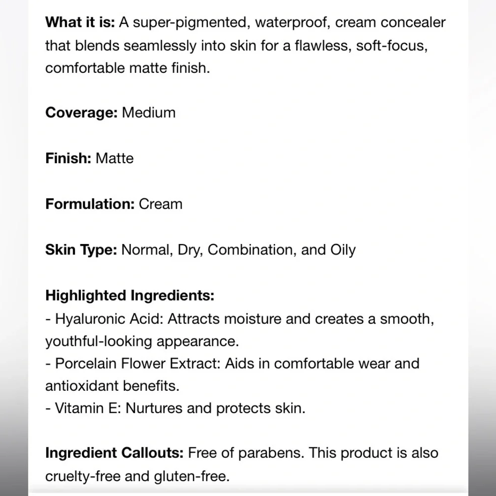 Too Faced Peach Perfect Matte Instant Coverage Concealer- Cappuccino 7g - New - Picture 2 of 5